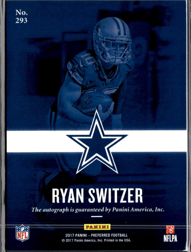 Ryan Switzer 2017 Preferred Auto Autograph RC /149 Dallas Cowboys