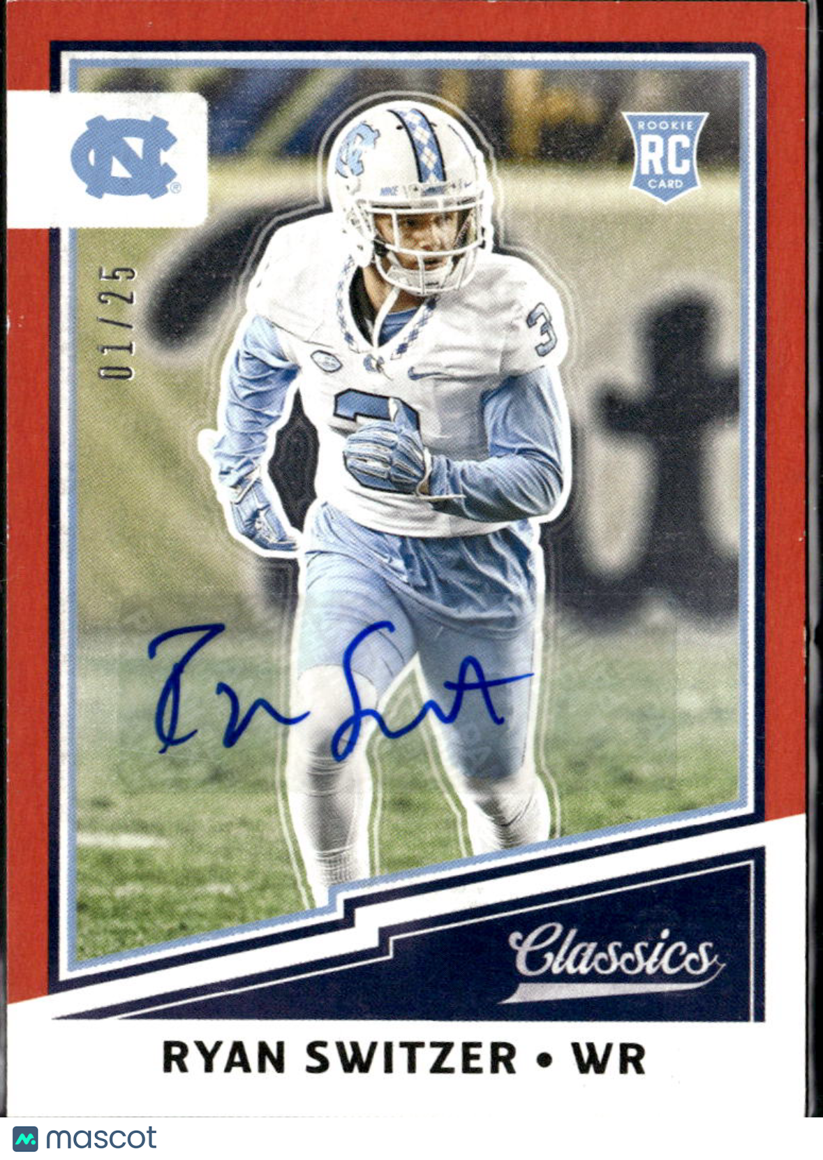 Ryan Switzer 2017 Classics Auto Autograph RC 1/25 North Carolina