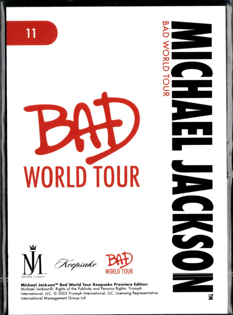 Michael Jackson 2025 Super Break Keepsake Bad World Tour #11
