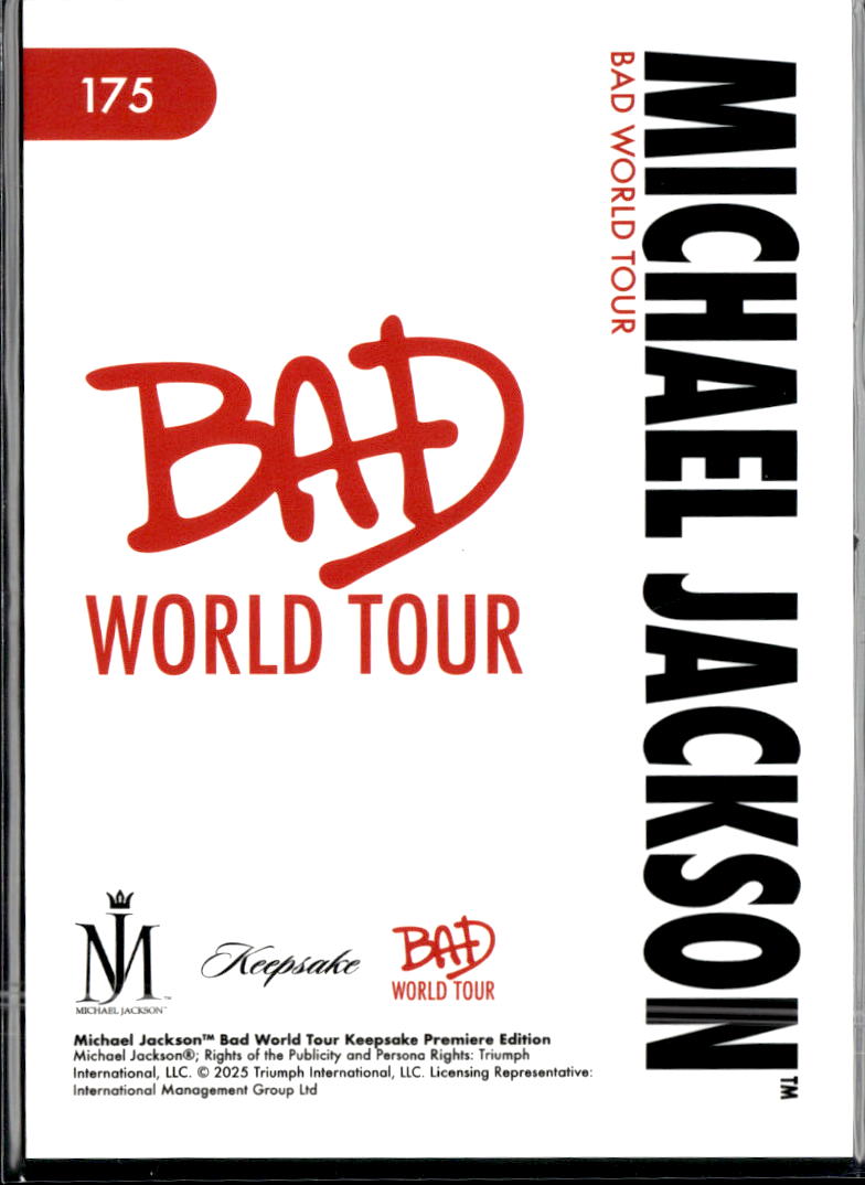 Michael Jackson 2025 Super Break Keepsake Bad World Tour #175