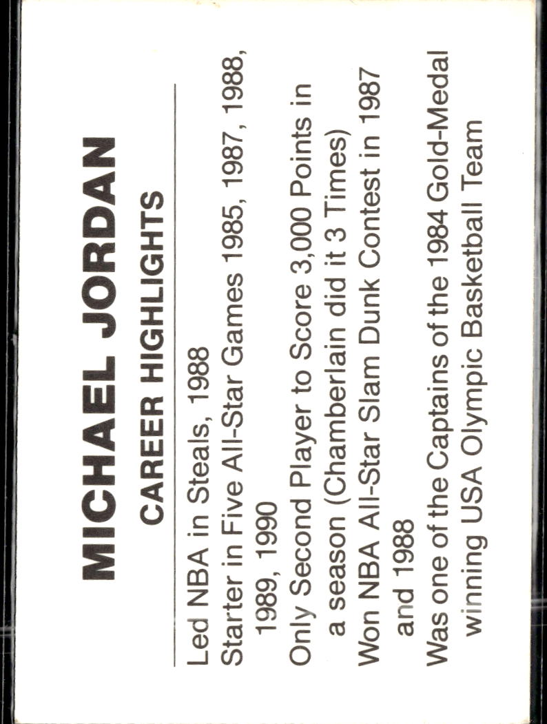 Michael Jordan 1990 Brobdingnagian Promo Chicago Bulls