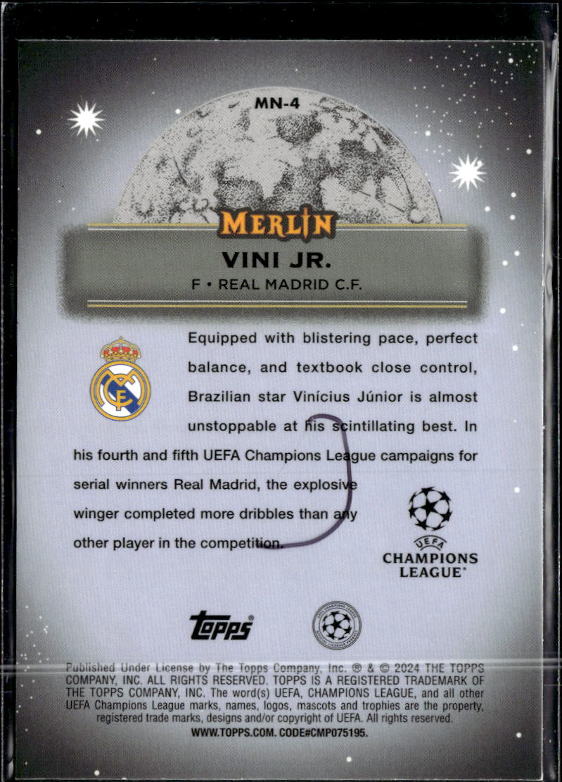 Vini Jr. 2024 Topps Merlin Heritage UEFA Club Competitions Real Madrid C.F.