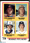 Jack Morris Larry Andersen Mickey Mahler Tim Jones 1978 Topps #703