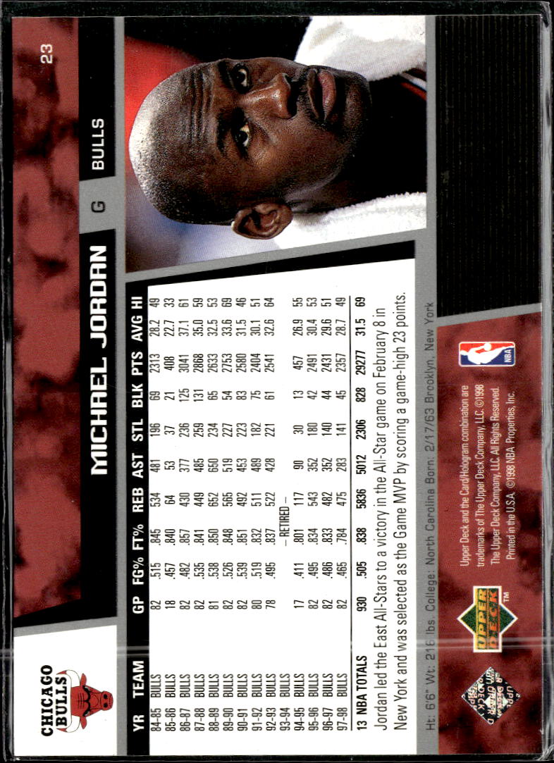 Michael Jordan 1998 Upper Deck #23 Chicago Bulls