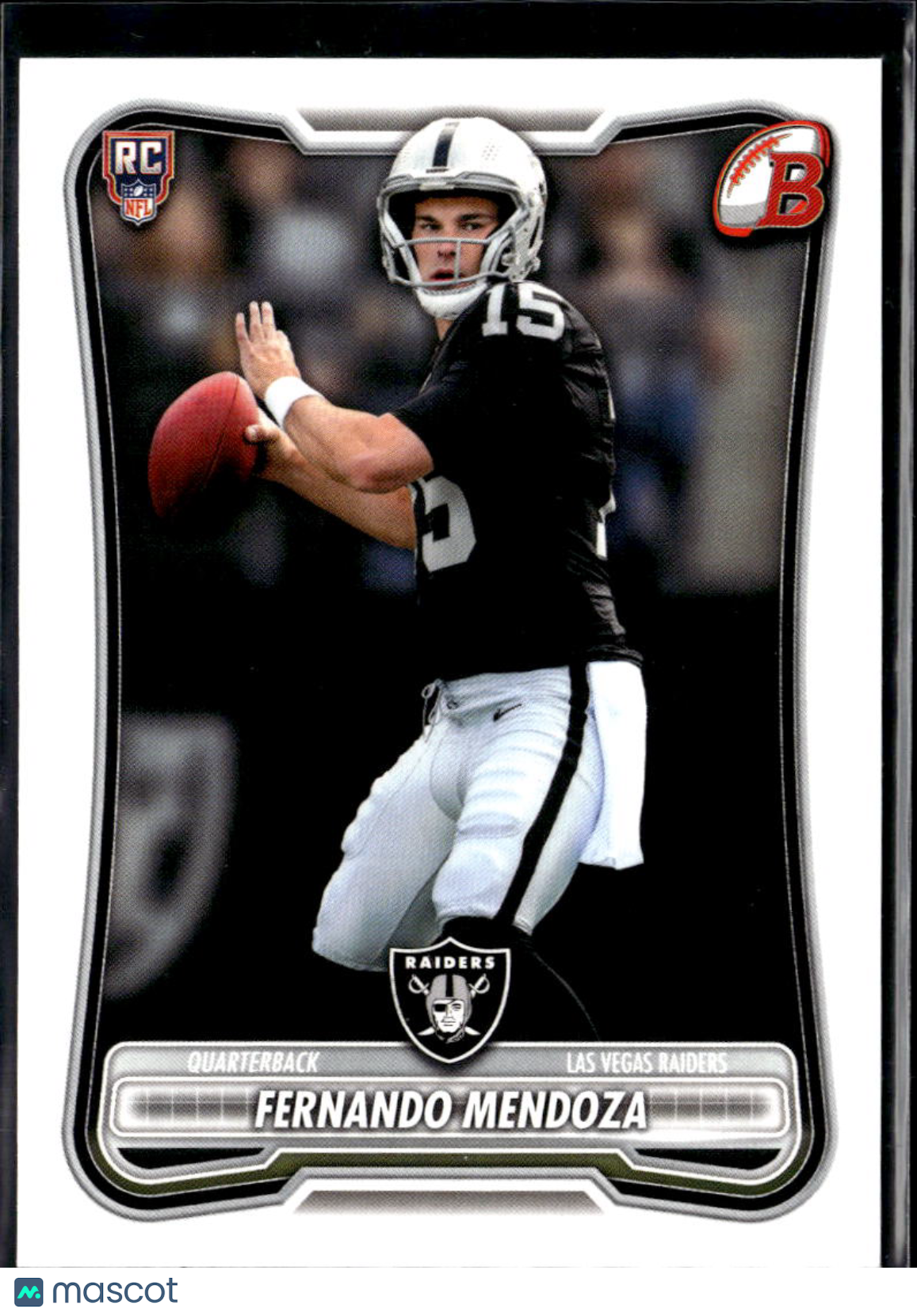 Fernando Mendoza 2026 Bowman Rookie RC Las Vegas Raiders