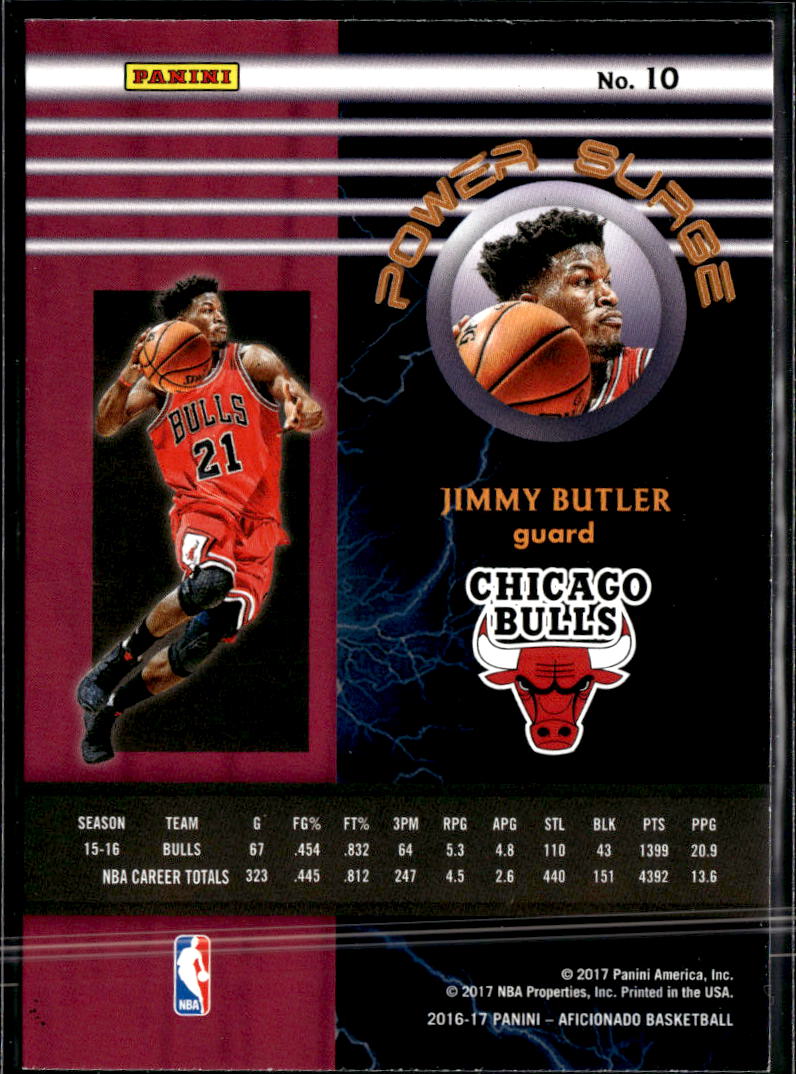 Jimmy Butler 2016-17 Panini Aficionado Power Surge Chicago Bulls