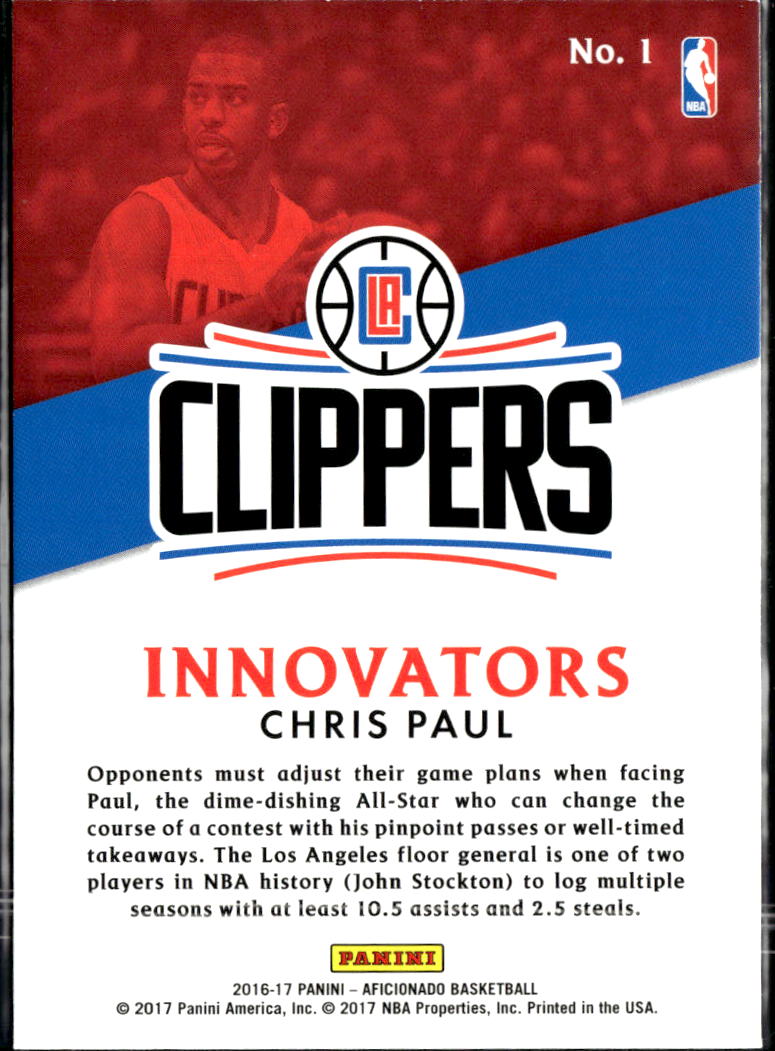 Chris Paul 2016-17 Panini Aficionado Innovators Los Angeles Clippers
