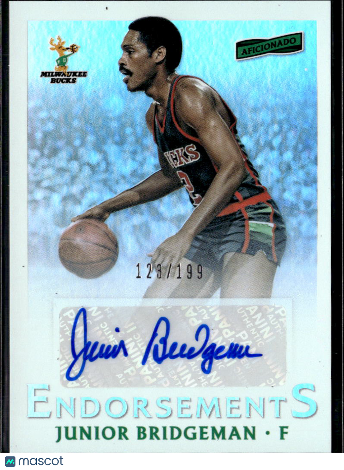 Junior Bridgeman 2016-17 Aficionado Auto Autograph /199 Milwaukee Bucks