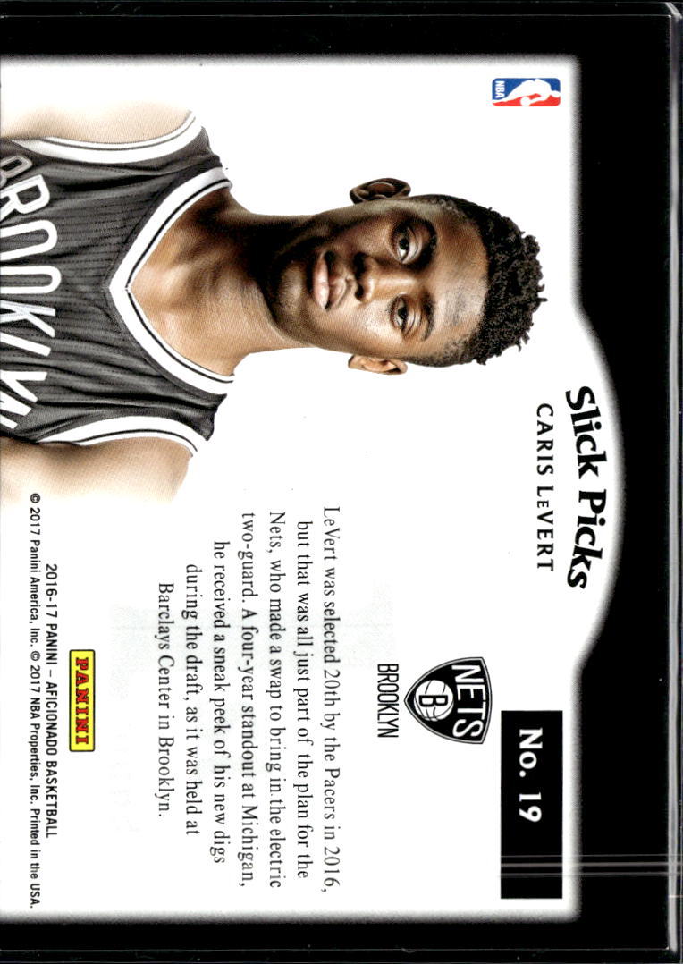 Caris LeVert 2016-17 Panini Aficionado Artist's Proof RC /99 Brooklyn Nets