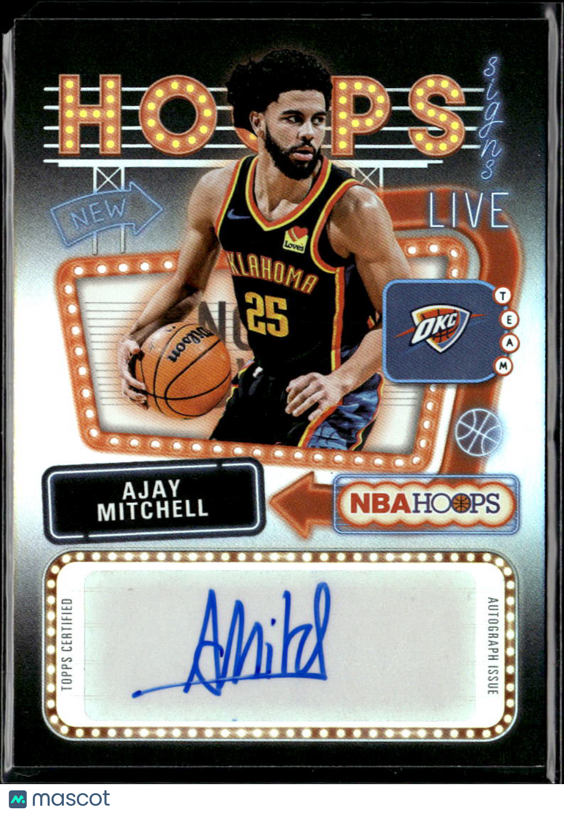 Ajay Mitchell 2026 Topps Hoops Auto Autograph Oklahoma City Thunder