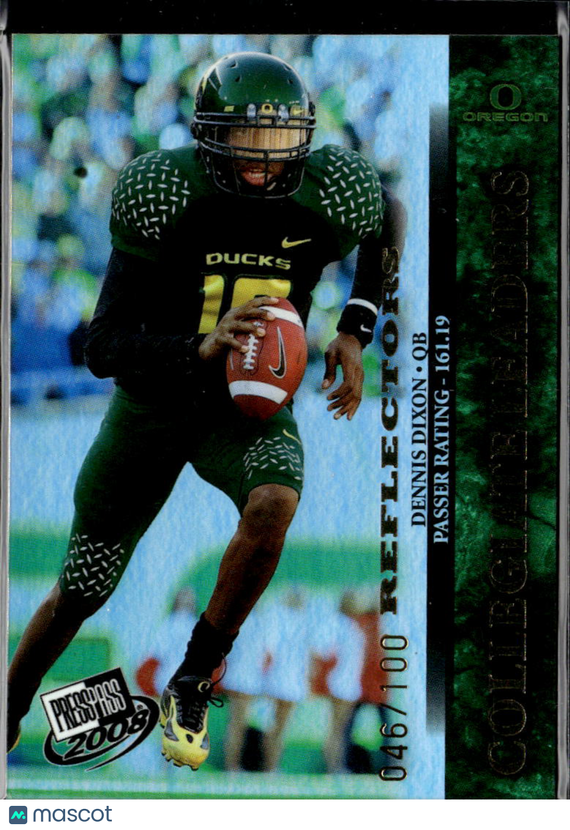 Dennis Dixon 2008 Press Pass Reflectors Rookie RC 46/100 Oregon Ducks