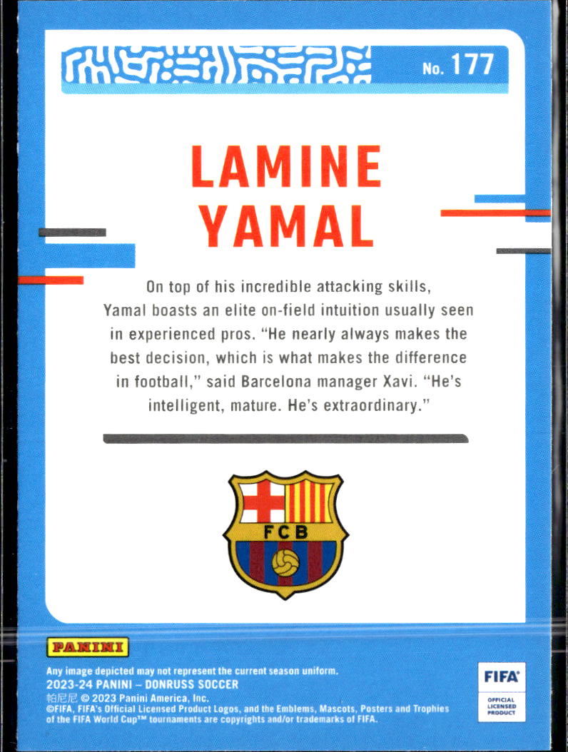 Lamine Yamal 2023 Donruss Rated Rookie RC FC Barcelona
