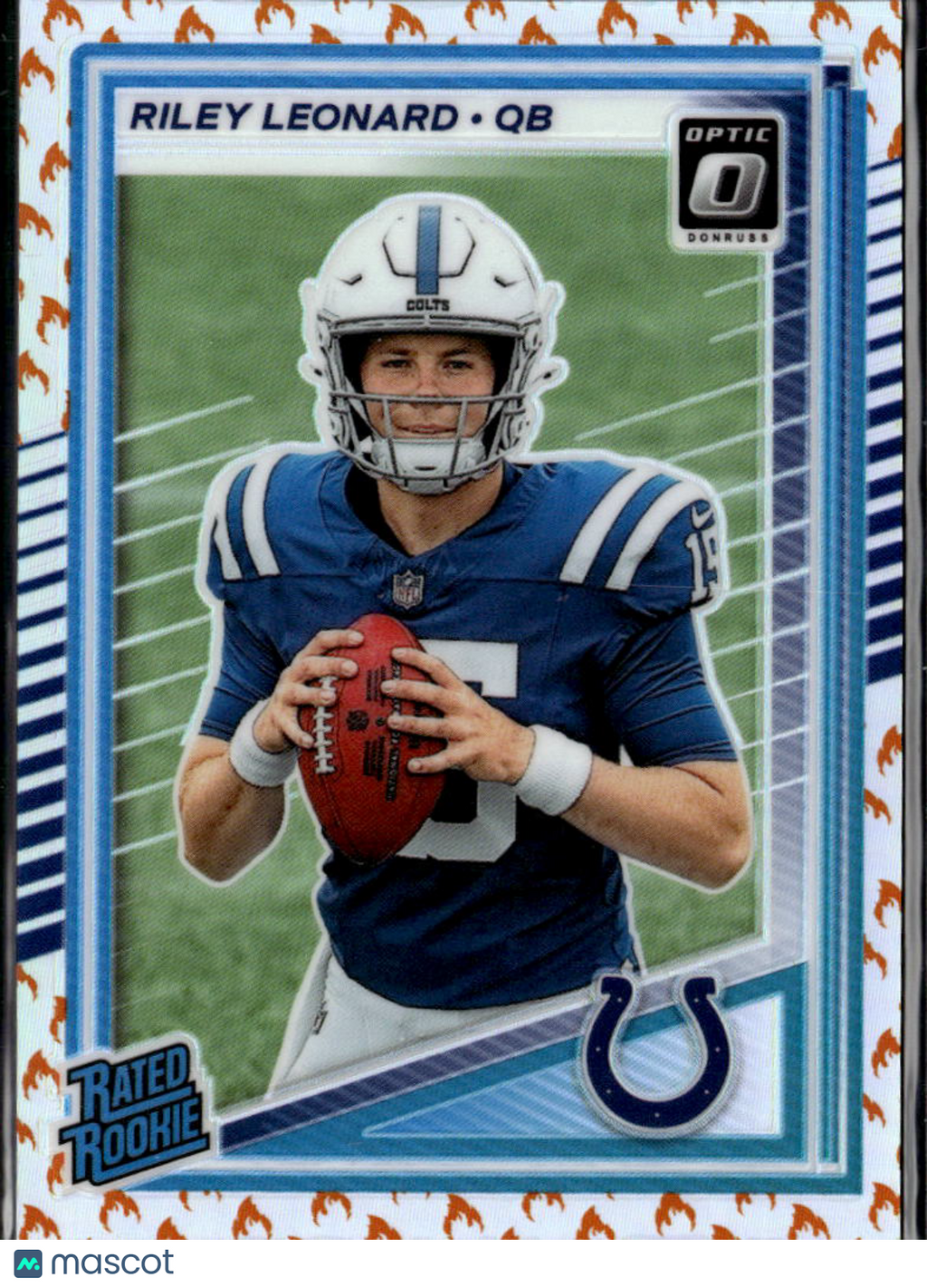 Riley Leonard 2025 Optic Rated Rookie Fire Indianapolis Colts