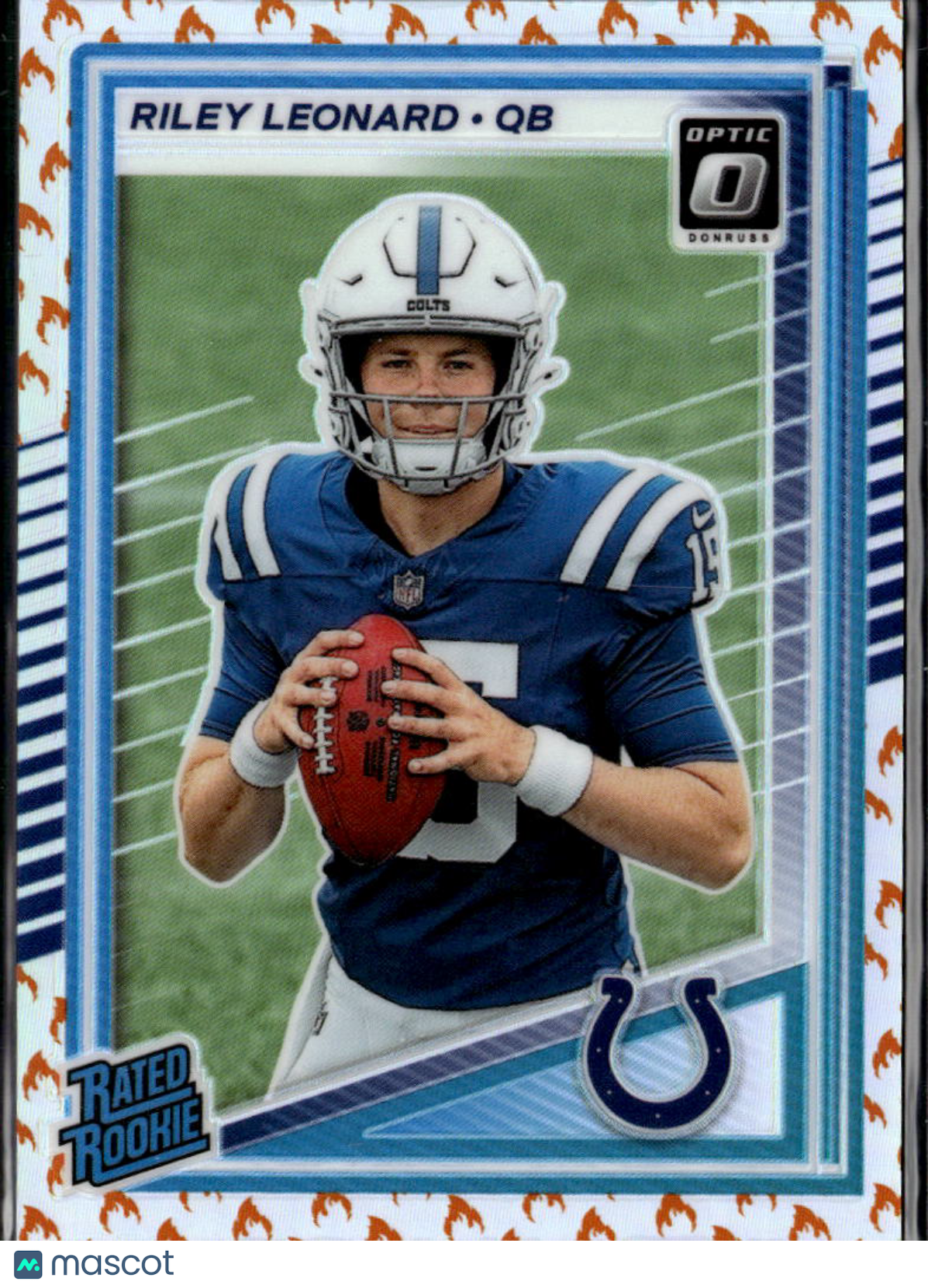 Riley Leonard 2025 Optic Rated Rookie Fire Indianapolis Colts