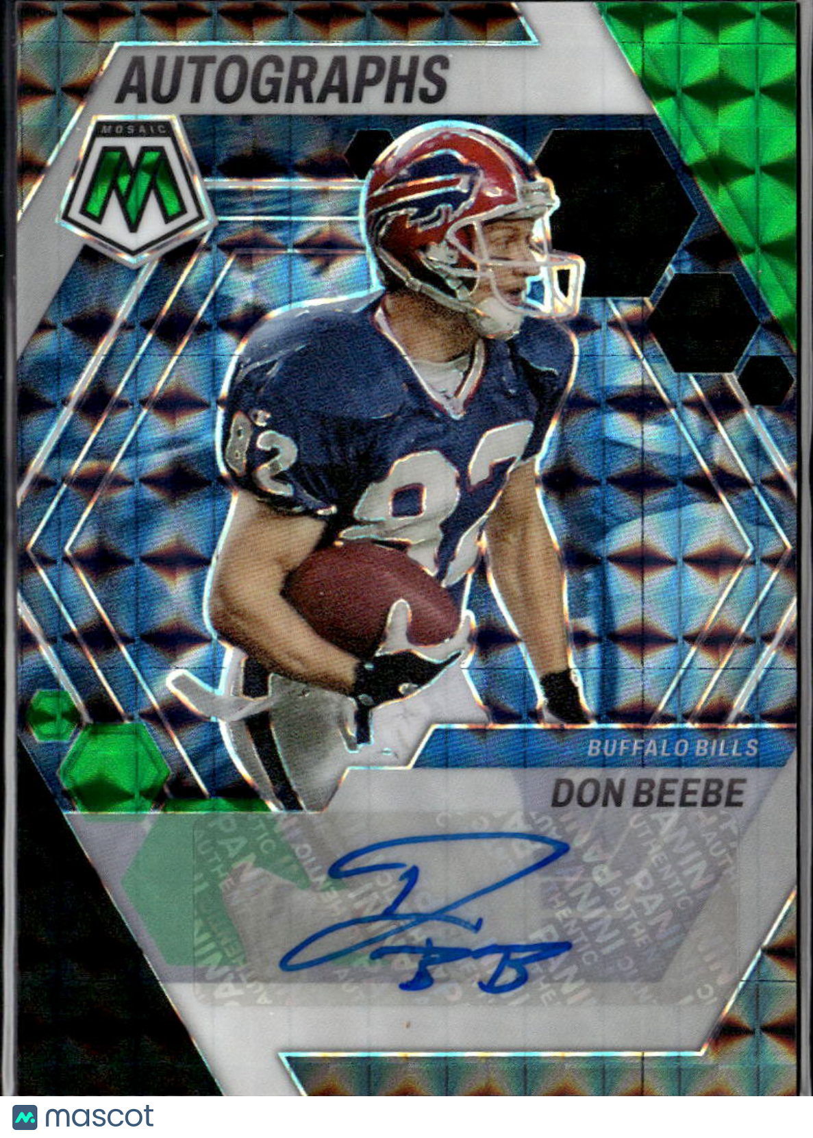 Don Beebe 2023 Mosaic Auto Autograph Green 23/25 Buffalo Bills