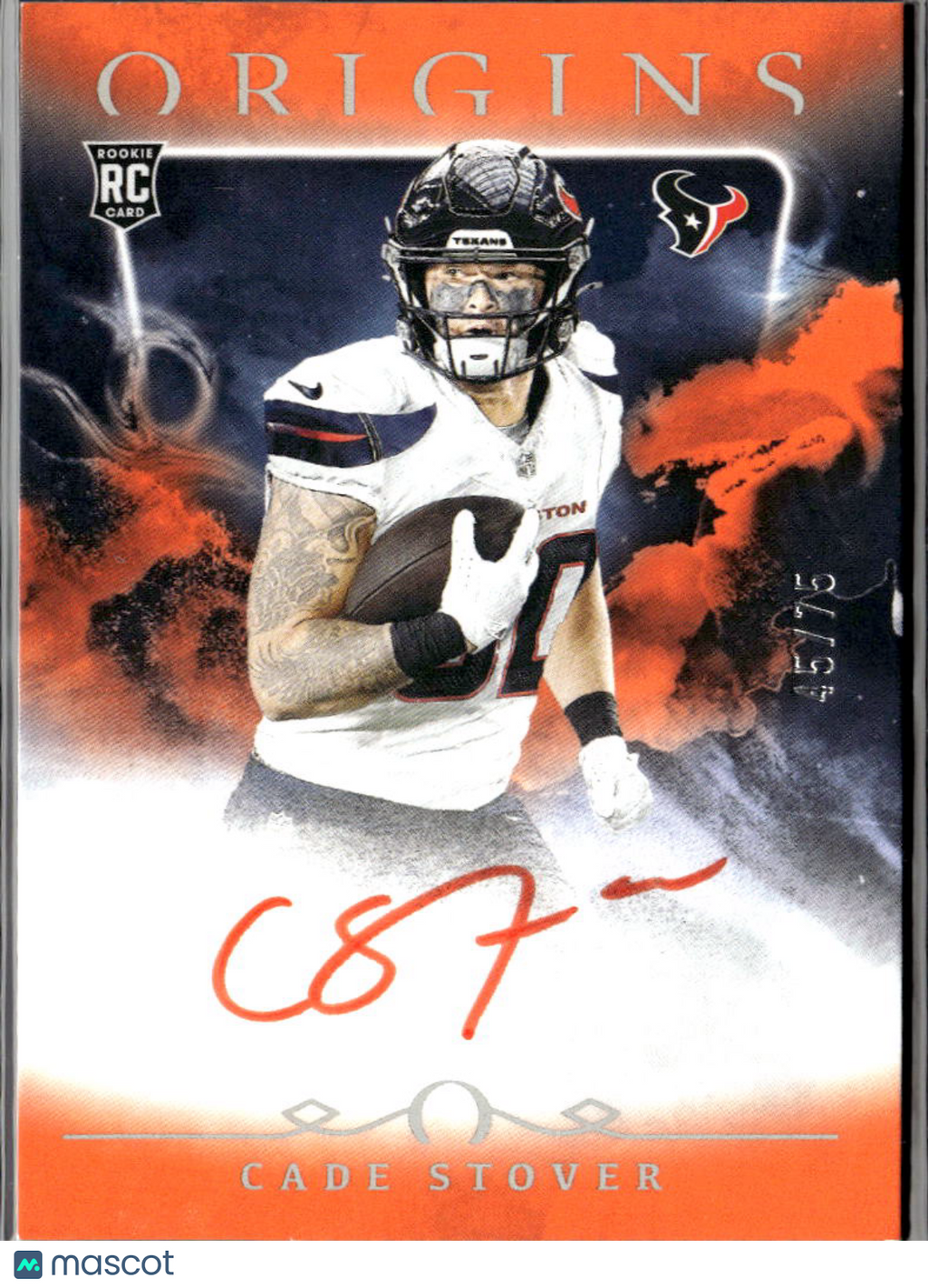 Cade Stover 2024 Origins Auto Autograph RC 45/75 Houston Texans