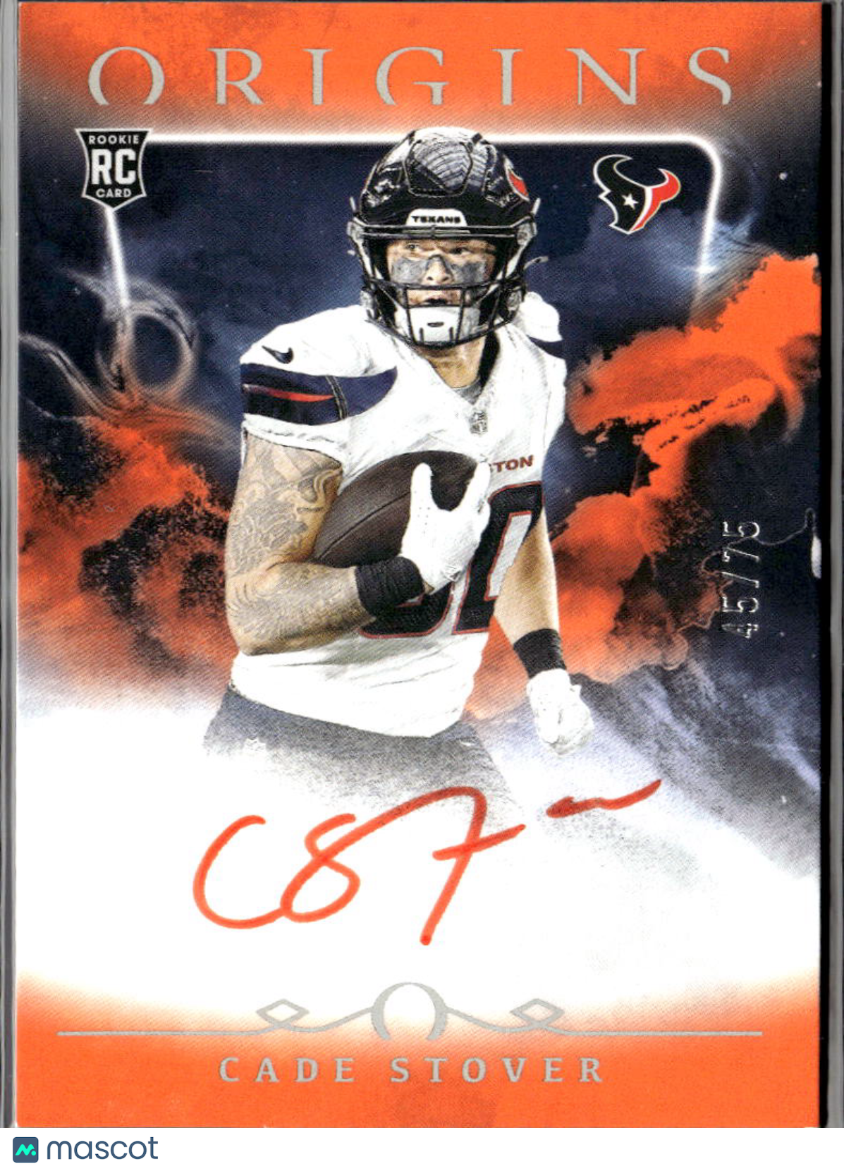 Cade Stover 2024 Origins Auto Autograph RC 45/75 Houston Texans