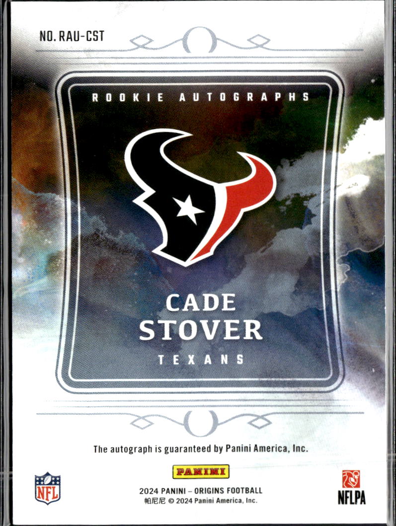 Cade Stover 2024 Origins Auto Autograph RC 45/75 Houston Texans