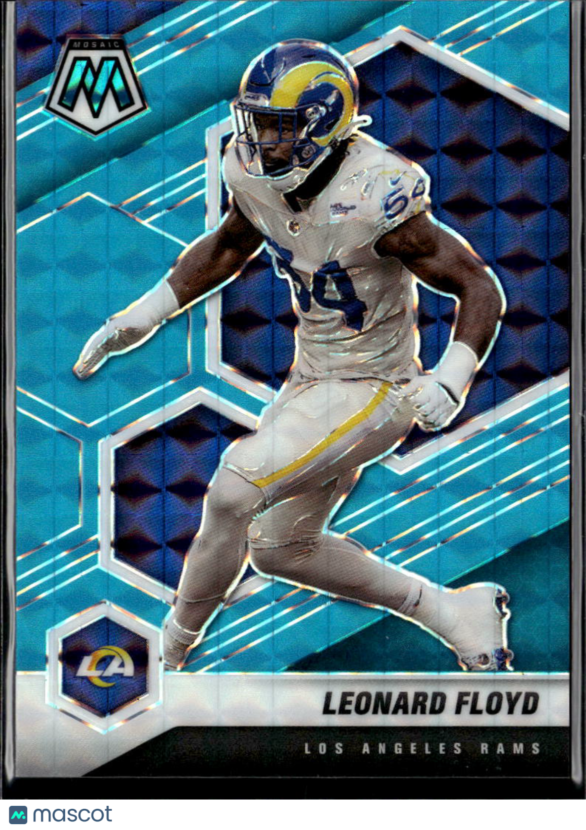 Leonard Floyd 2021 Mosaic Blue Fluorescent 6/15 Los Angeles Rams