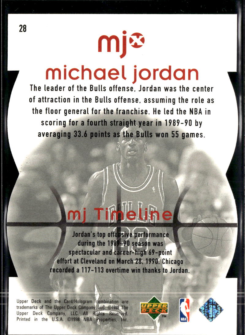 Michael Jordan 1998 Upper Deck MJ Timepieces 177/2300 Chicago Bulls