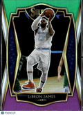 LeBron James 2020-21 Select Green Purple Prizm Los Angeles Lakers