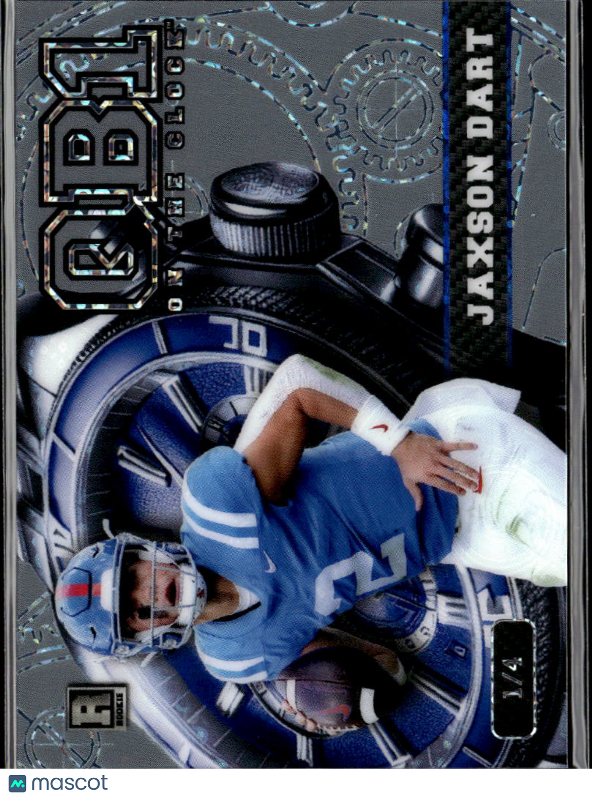 Jaxson Dart 2024 Wild Card On The Clock Rookie RC 1/4 Ole Miss Rebels