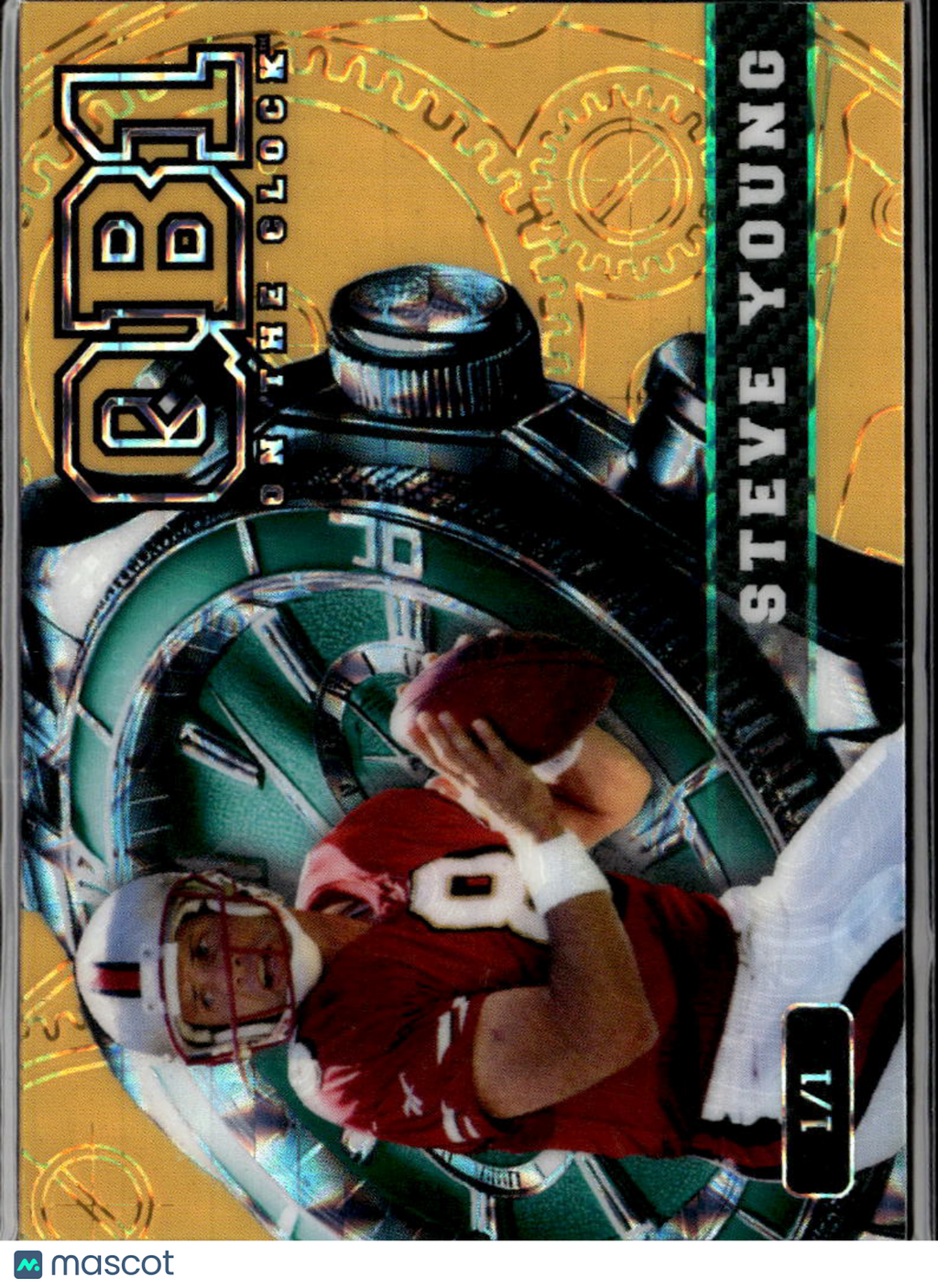 Steve Young 2024 Wild Card QB1 on the Clock GOLD 1/1 San Francisco 49ers