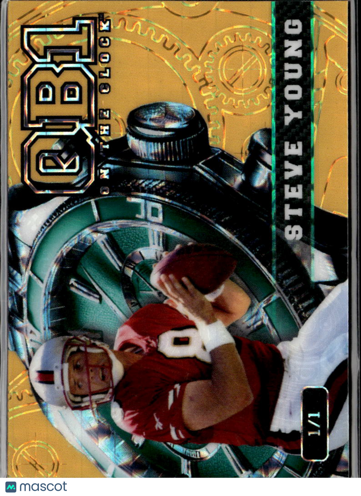 Steve Young 2024 Wild Card QB1 on the Clock GOLD 1/1 San Francisco 49ers