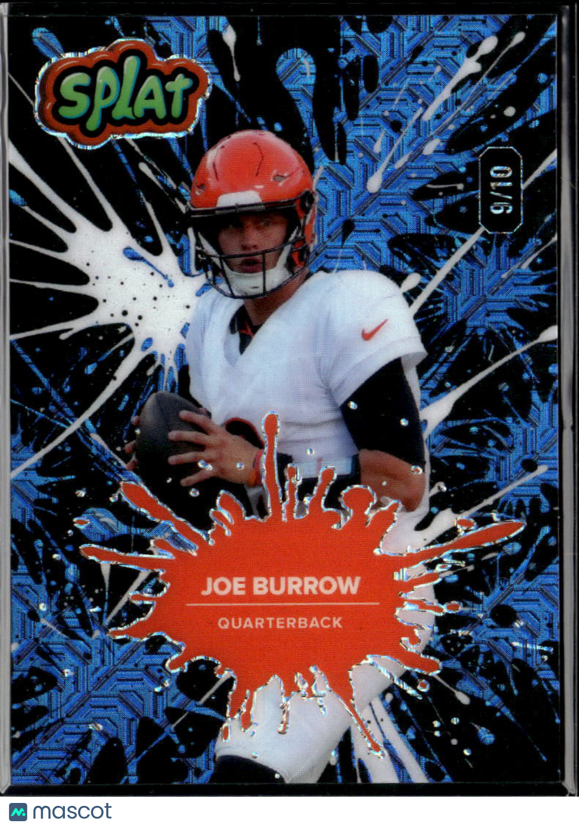 Joe Burrow 2025 Wild Card Splat Blue Cincinnati Bengals 9/10