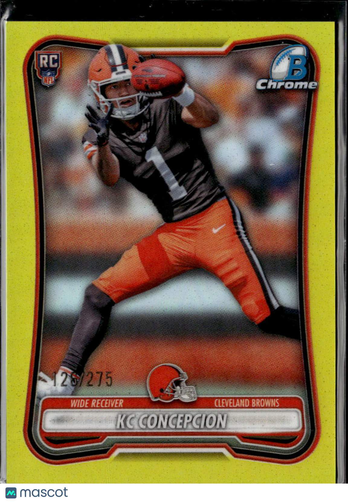 KC Concepcion 2026 Bowman Chrome Yellow Rookie RC /275 Cleveland Browns