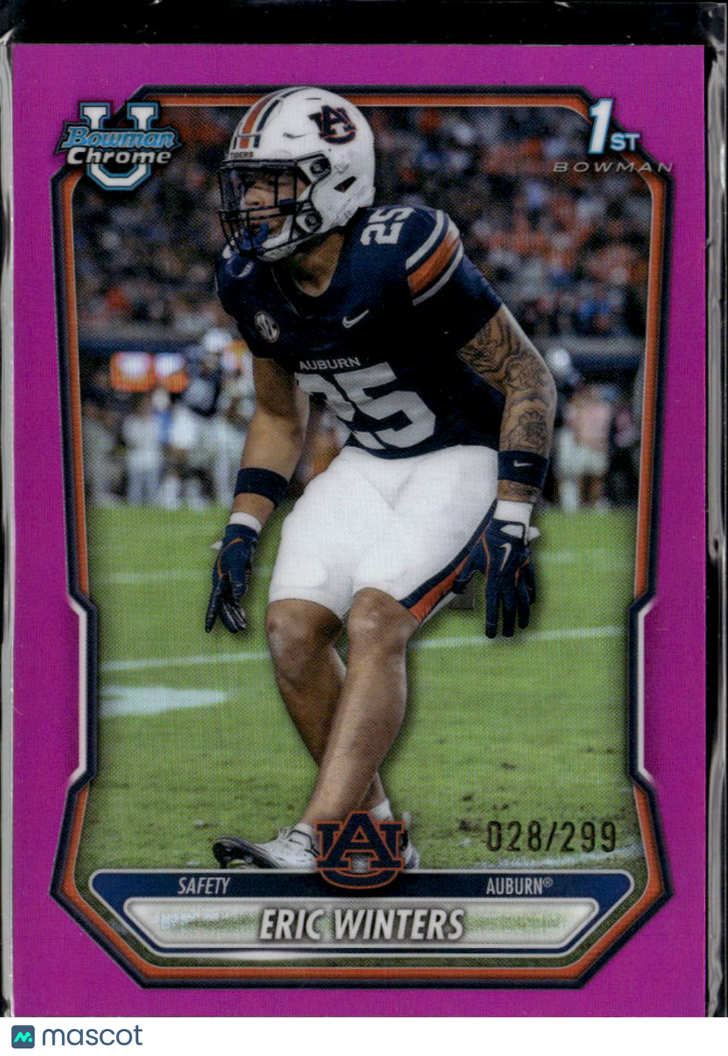 Eric Winters 2026 Bowman Chrome 1st Pink /299 Auburn Tigers