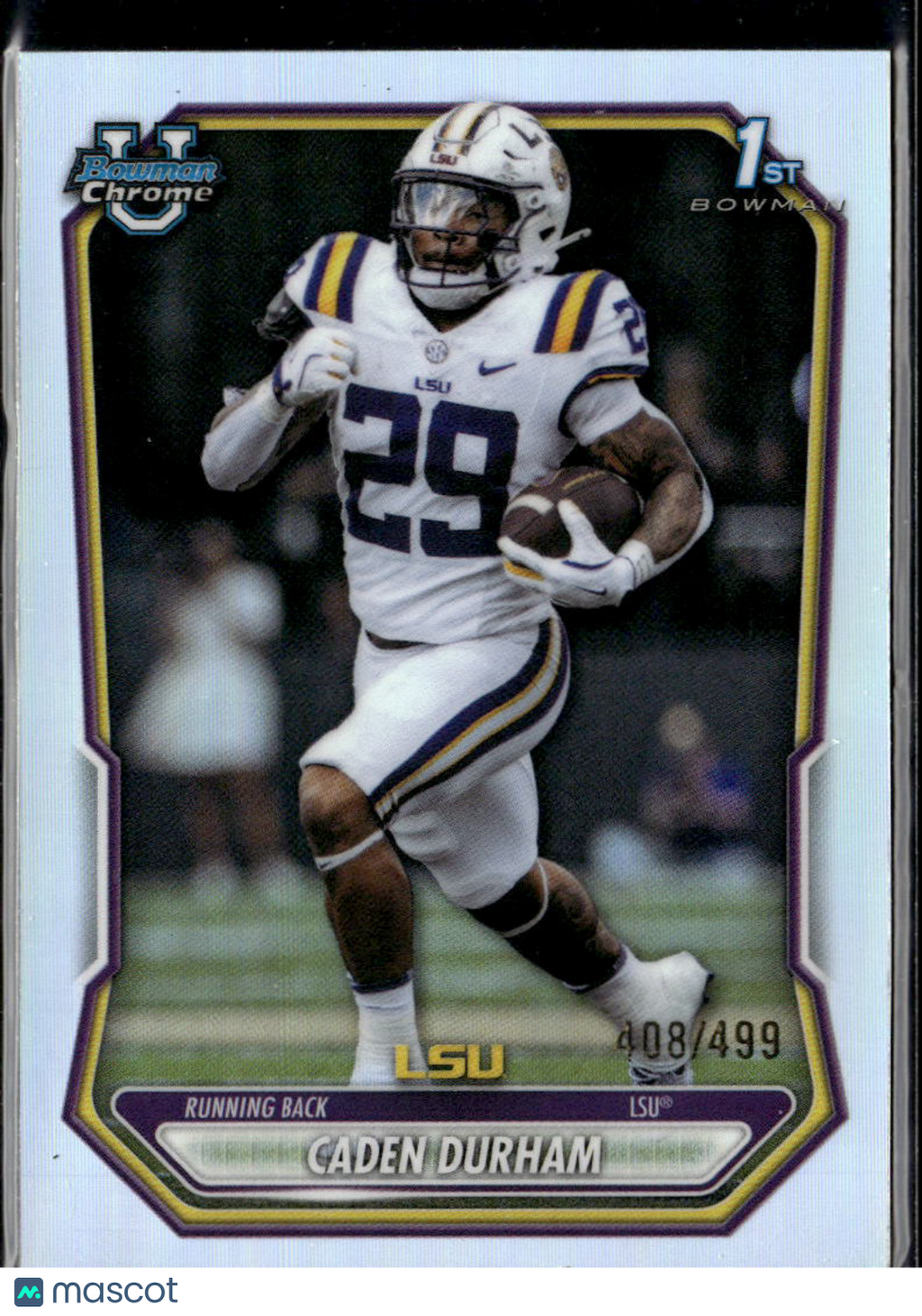 Caden Durham 2026 Bowman Chrome 1st Refractor /499 LSU Tigers