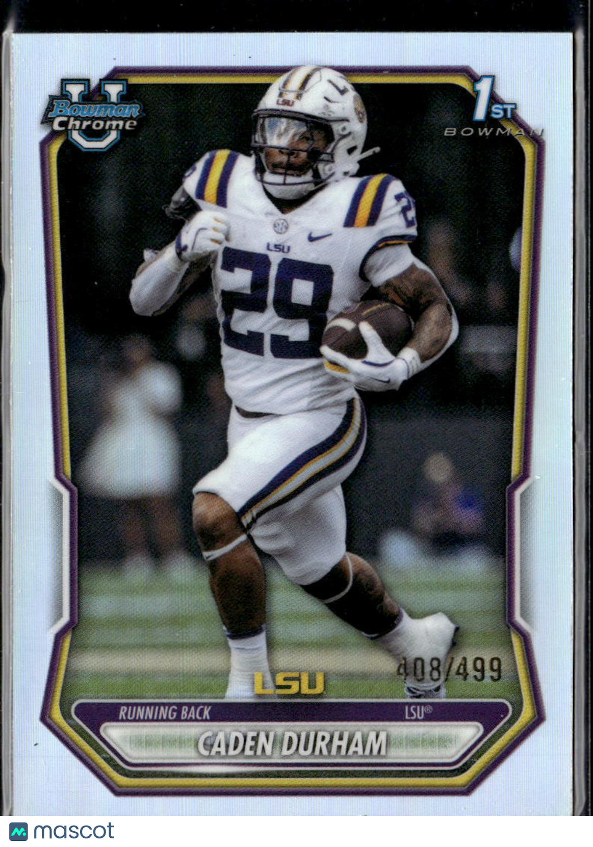 Caden Durham 2026 Bowman Chrome 1st Refractor /499 LSU Tigers