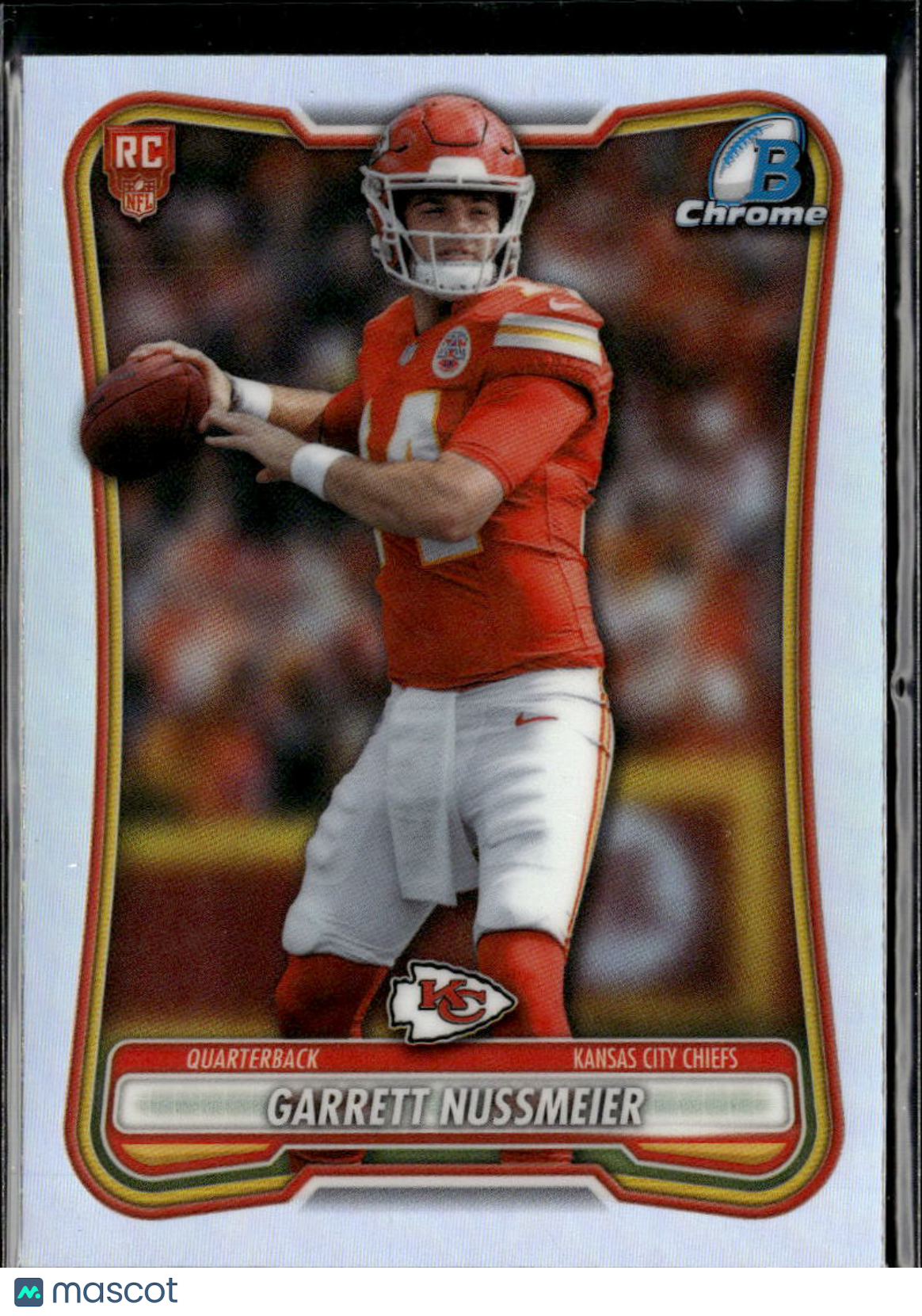 Garrett Nussmeier 2026 Bowman Chrome RED Rookie RC Kansas City Chiefs