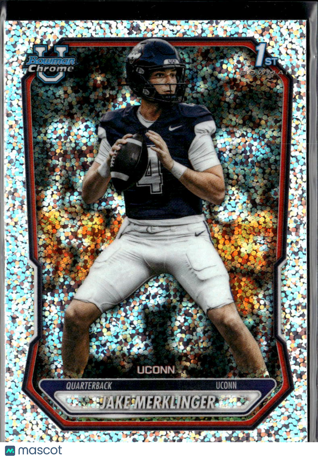 Jake Merklinger 2026 Bowman Chrome 1st Speckle Refractor UConn Huskies