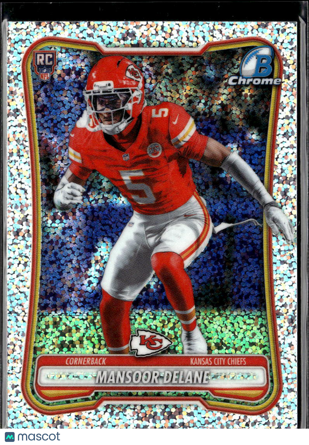 Mansoor Delane 2026 Bowman Chrome RC Speckle Refractor Kansas City Chiefs