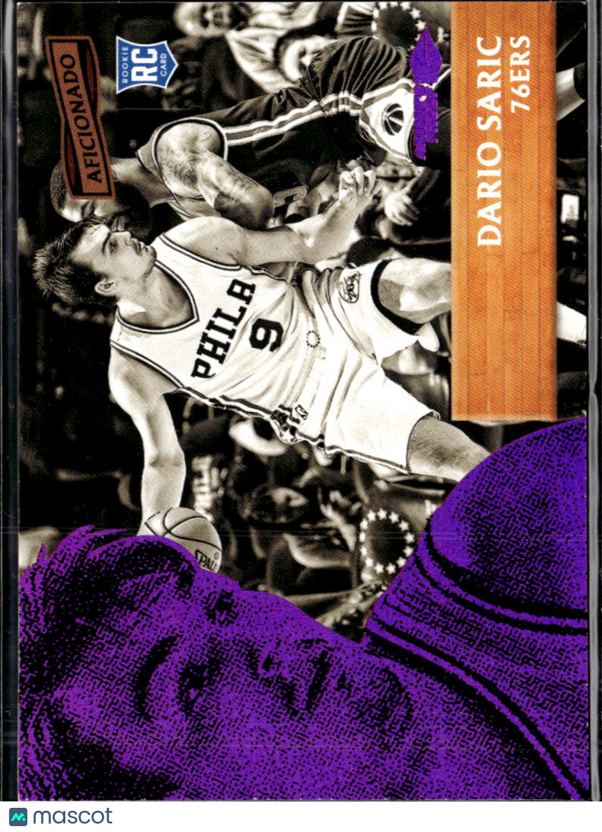Dario Saric 2017 Aficionado Artist's Proof Purple RC /99 Philadelphia 76ers