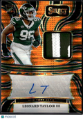 Leonard Taylor III 2024 Select Auto Autograph Patch RC 24/35 New York Jets