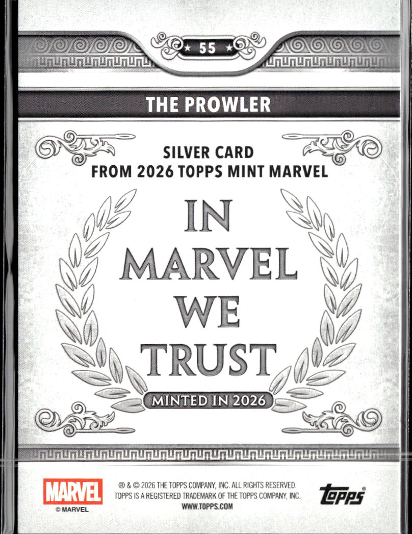 The Prowler 2026 Topps Mint Marvel Silver #55