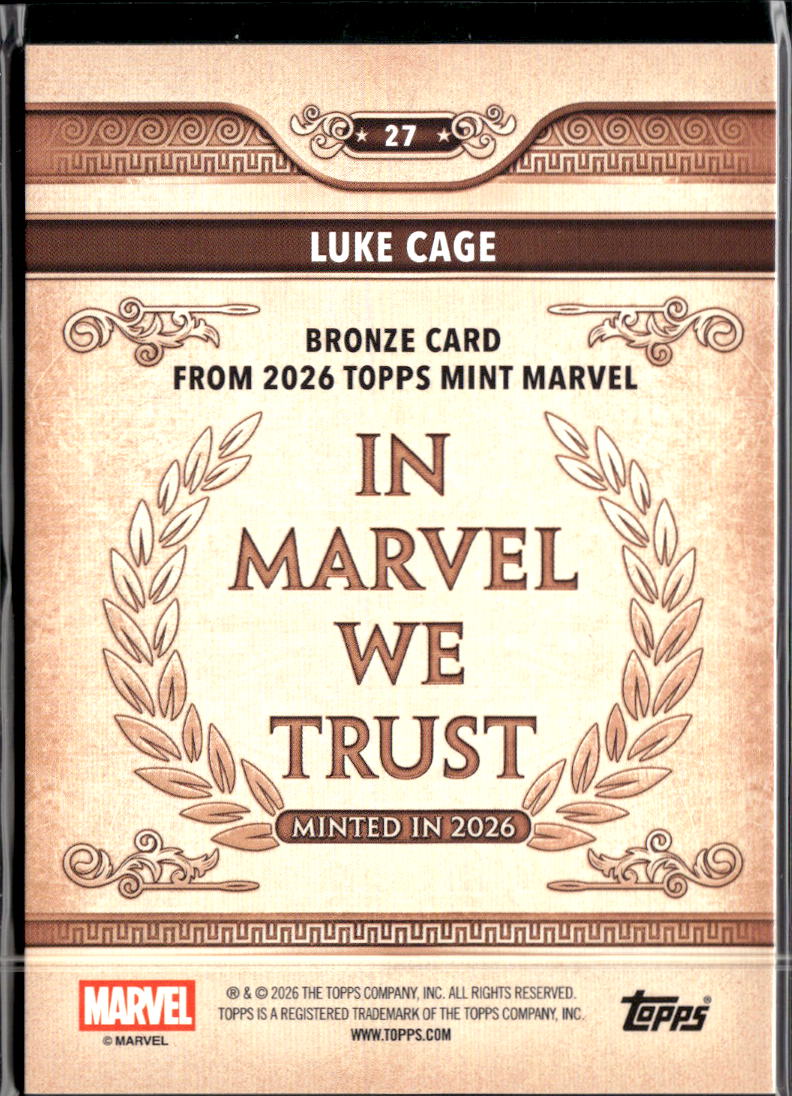 Luke Cage 2026 Topps Mint Marvel Bronze Card #27