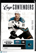 Joe Thornton 2012 Panini Contenders Cup /999 San Jose Sharks