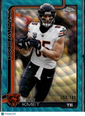 Cole Kmet 2025 Topps Chrome Aqua Wave /199 Chicago Bears