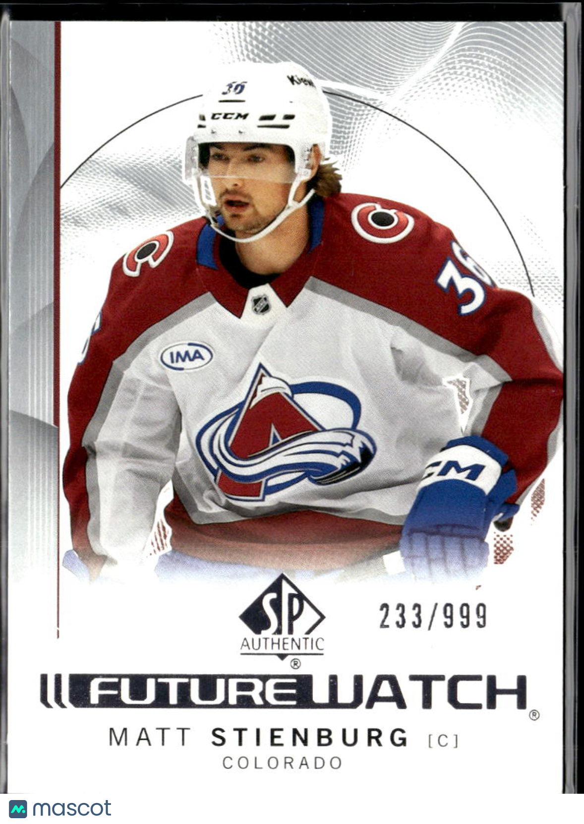 Matt Stienburg 2025 Upper Deck SP Authentic Future Watch /999 Colorado Avalanche