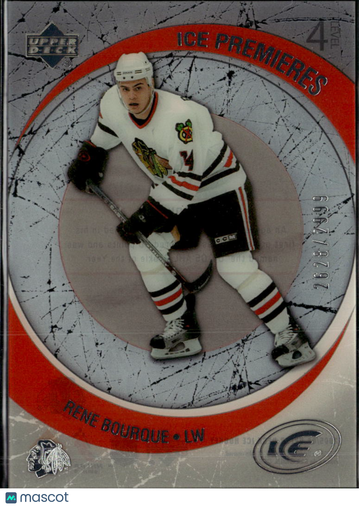 Rene Bourque 2006 Upper Deck Ice Premieres Level 4 /2999 Chicago Blackhawks