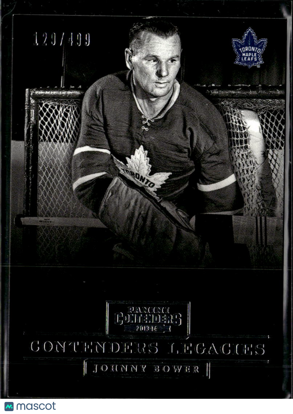 Johnny Bower 2014 Panini Contenders Contenders Legacies /499 Toronto Maple Leafs