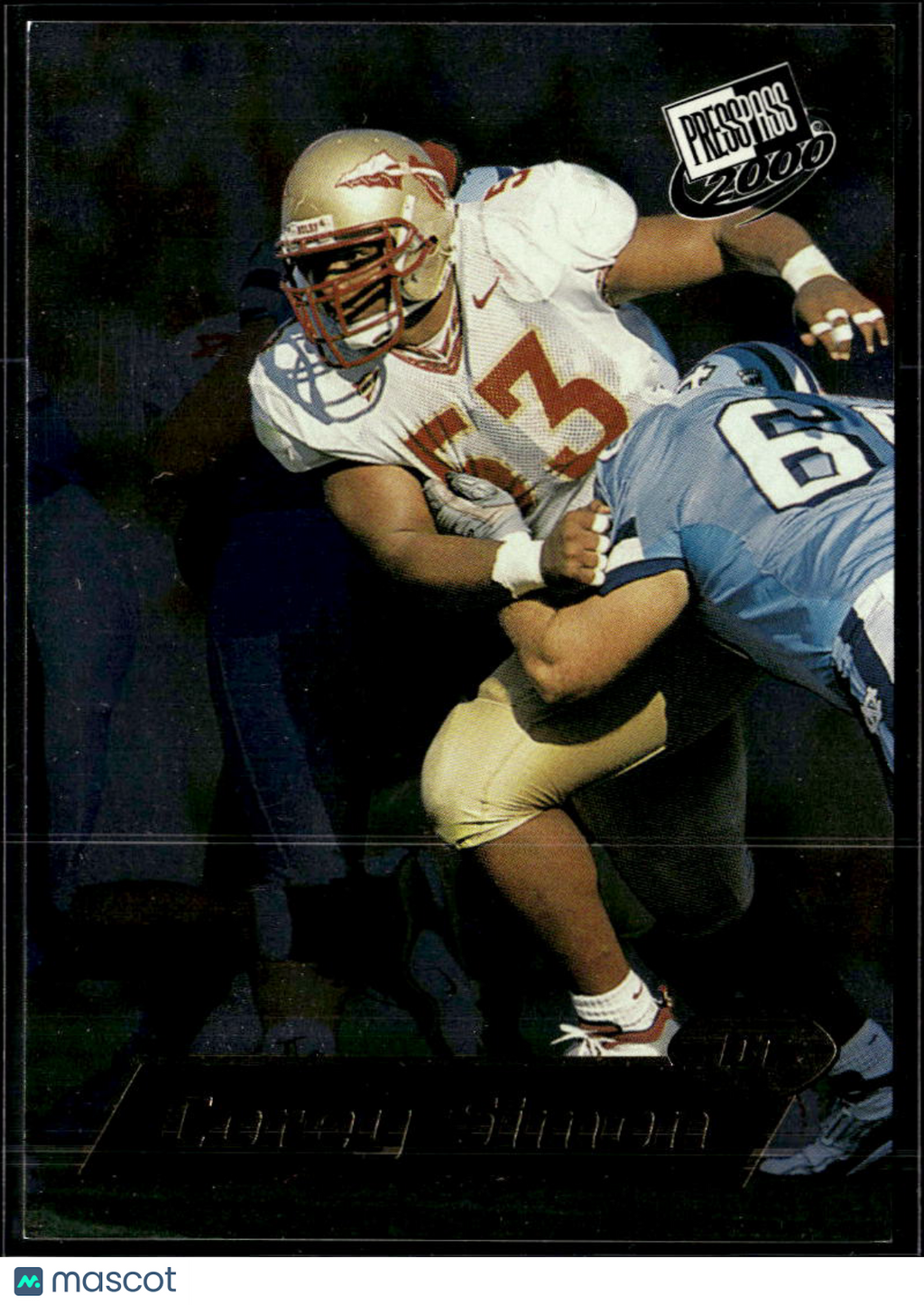 Corey Simon 2000 Press Pass /500 Florida State Seminoles