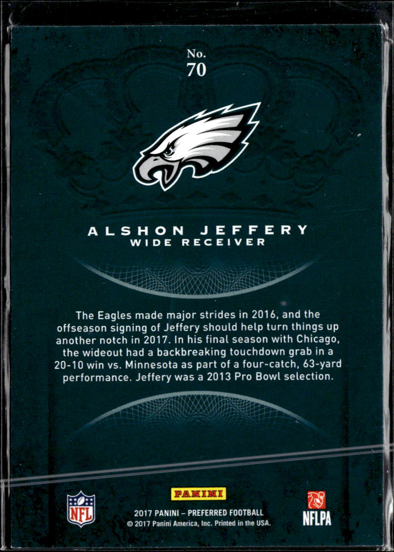 Alshon Jeffery 2017 Panini Preferred Crown Royale /175 Philadelphia Eagles
