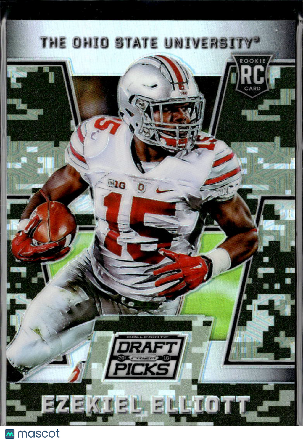 Ezekiel Elliott 2016 Prizm Draft Picks RC Camo /199 Ohio State Buckeyes