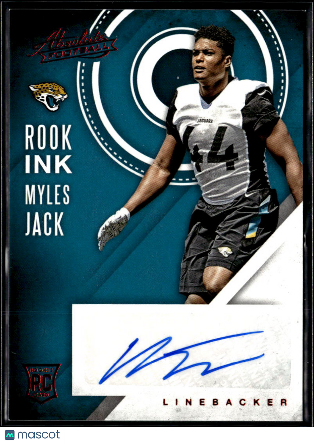 Myles Jack 2016 Absolute Auto Autograph RC Jacksonville Jaguars