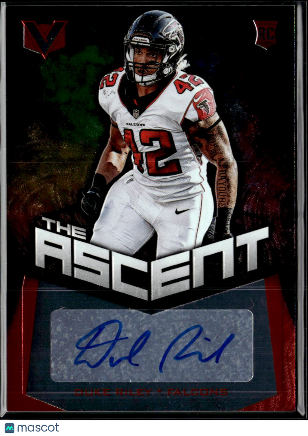 Duke Riley 2018 Vertex Auto Autograph Rookie RC /99 Atlanta Falcons